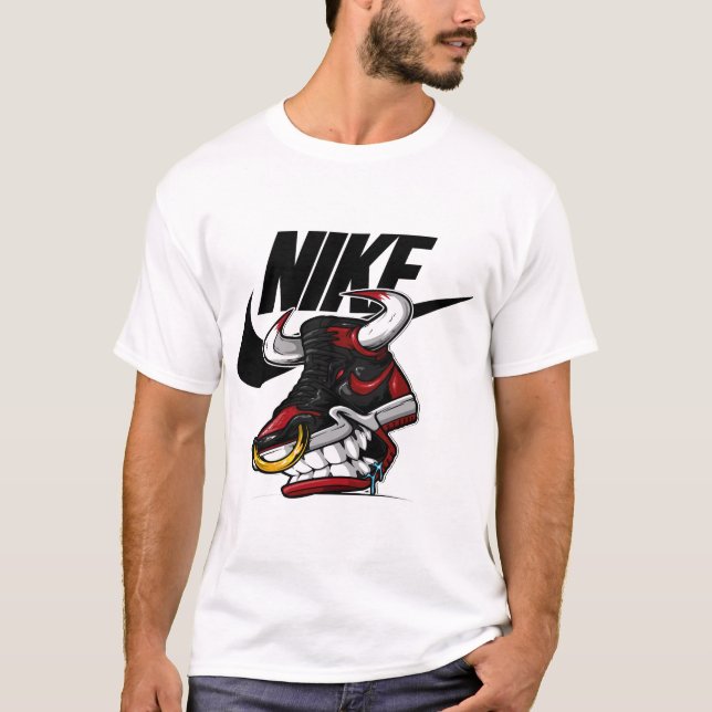 T-shirt Sneaker Beast – Streetwear Bull Shoe Monster Graph (Devant)