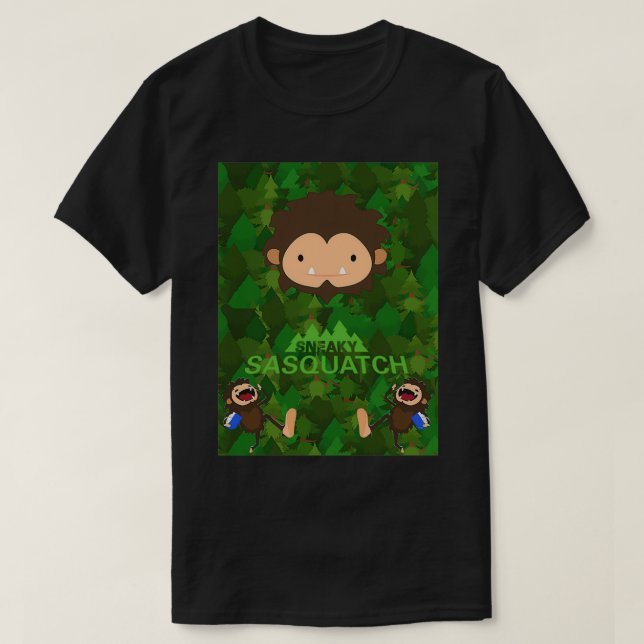 T-shirt Sneaky Sasquatch Avion d'aventure 1 (Design devant)