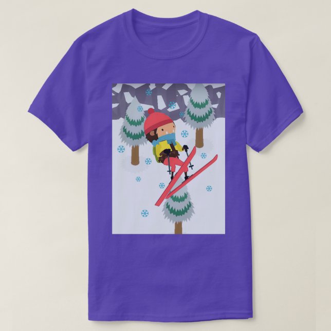 T-shirt Sneaky Sasquatch Ski Jump 1 (Design devant)
