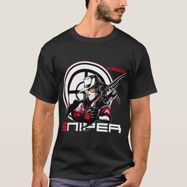 T-shirt Sniper funny girl (Devant)