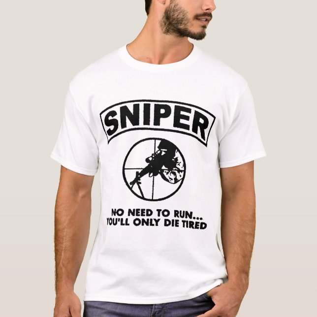 T-shirt Sniper Pas besoin de diriger le Corps des Marines  (Devant)