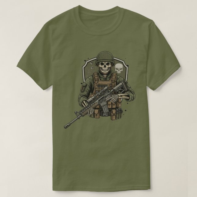 T-shirt Sniper Skeleton (Design devant)