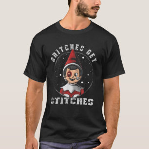 T-shirt Snitches Obtenir Des Épingles Xmas Elf Snitches Ob