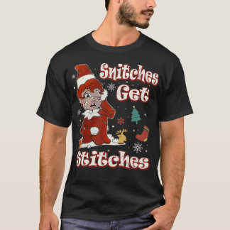 T-shirt snitches obtenir des points de suture drôles noël