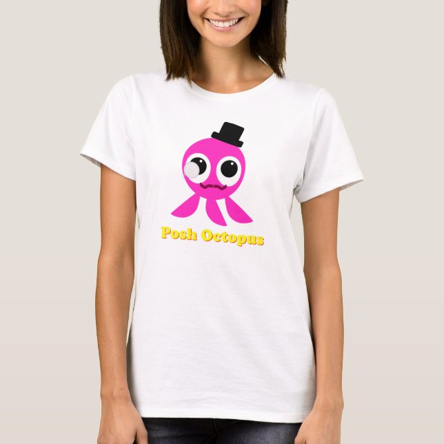T-shirt snob de filles de poulpe (Devant)