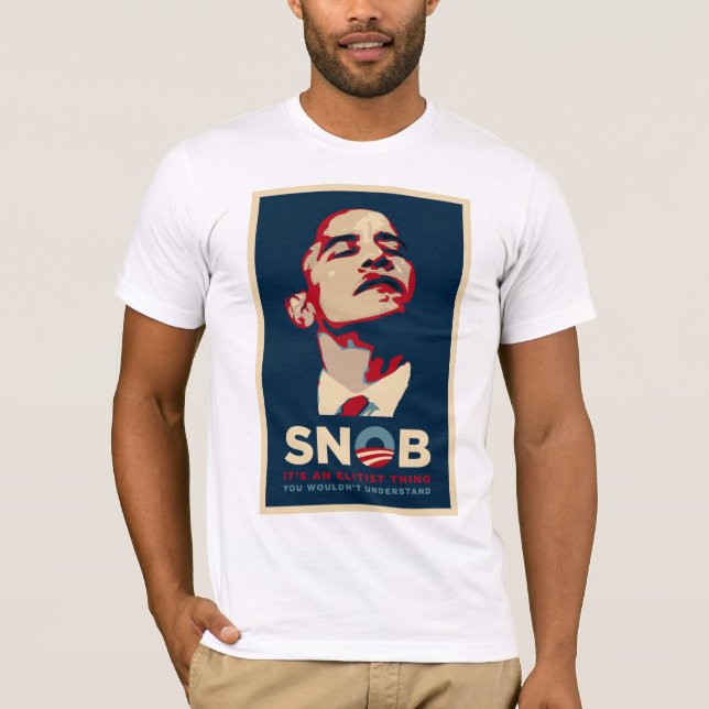 T-shirt SNOB + Les amis d'Obama - customisés (Devant)