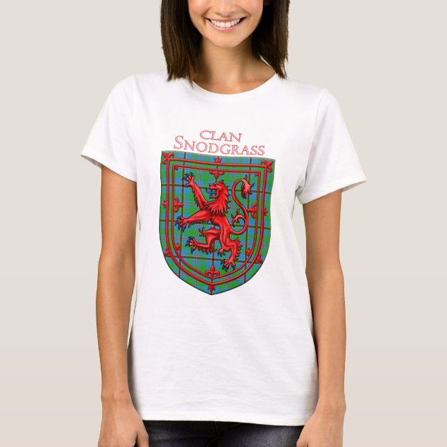 T-shirt Snodgrass Tartan Scottish Plaid Lion Rampant (Devant)