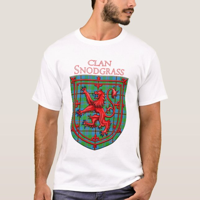 T-shirt Snodgrass Tartan Scottish Plaid Lion Rampant (Devant)