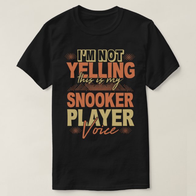 T-shirt Snooker joueur dire sport hobby Baseball Sleeve (Design devant)