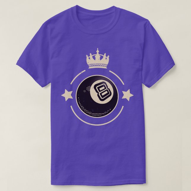 T-shirt Snooker rétro 8 Ball King (Design devant)