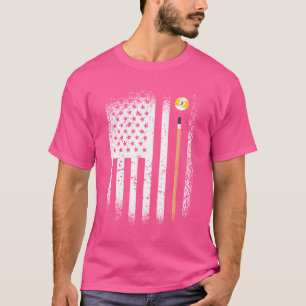 T-shirt Snooker Usa 9 Ballons 8 Ballons Joueurs Billard