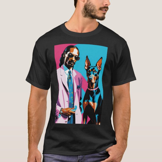 T-shirt Snoop Dog et Doberman Duo (Devant)