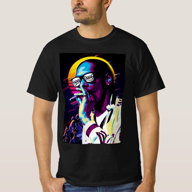 T-shirt Snoop Dog Music rétro (Devant)