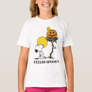 T-shirt Snoopy & Bois Nid Avec Jack O'Lantern