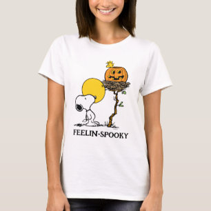 T-shirt Snoopy & Bois Nid Avec Jack O'Lantern
