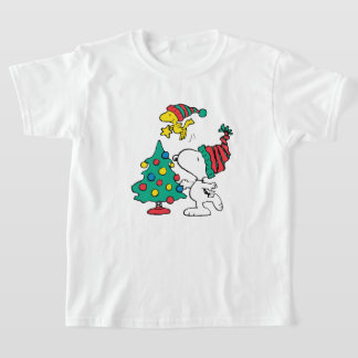 T-shirt snoopy et woodstock à noël