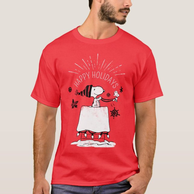 T-shirt Snoopy et Woodstock - Joyeux et lumineux (Devant)