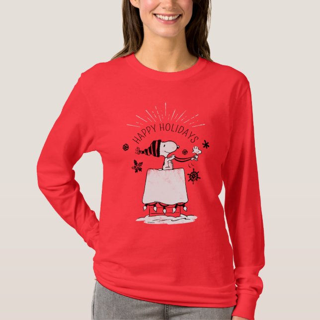 T-shirt Snoopy et Woodstock - Joyeux et lumineux (Devant)