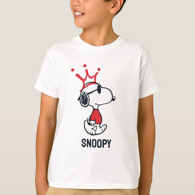 T-shirt Snoopy - Joe Cool Crown (Devant)