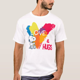 T-shirt Snoopy Rainbow Love Heart