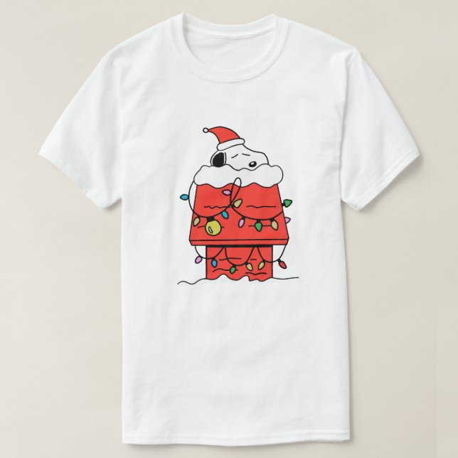 T-shirt snoopy sleeping on winter (Design devant)