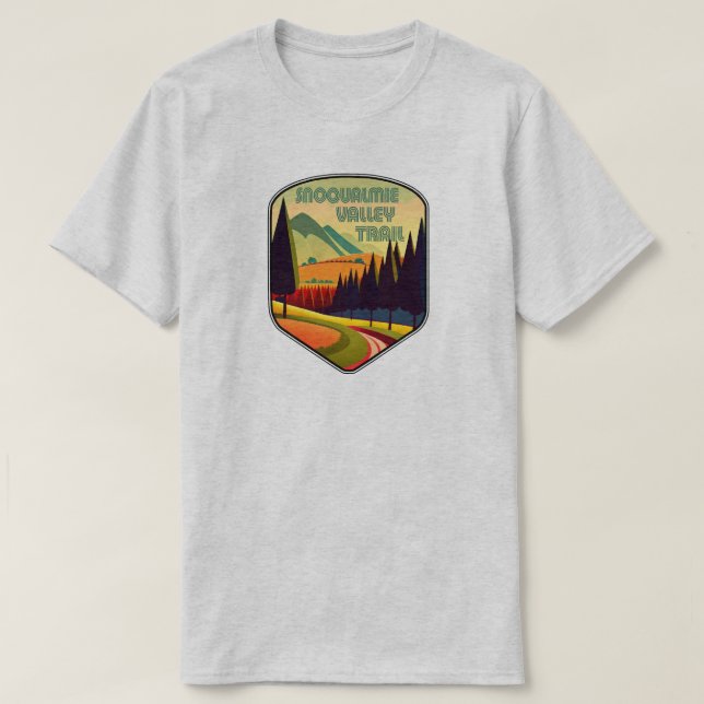 T-shirt Snoqualmie Valley Trail Washington State Colonnes (Design devant)
