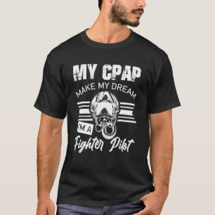 T-shirt Snording Cpap En Tant Que Pilote De Combat Masque