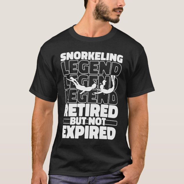 T-shirt Snorkel Retired Diving  Diver Snorkeling (Devant)