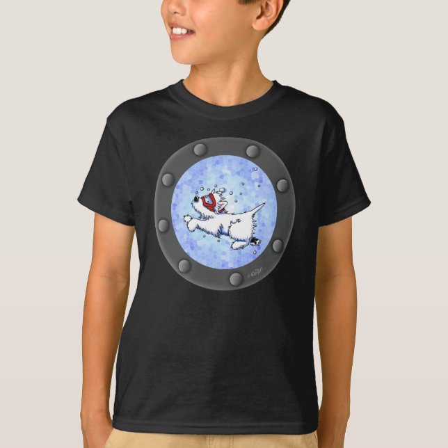 T-shirt Snorkel Westie Porthole (Devant)