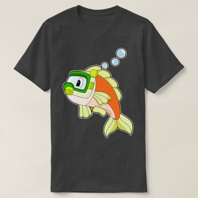 T-shirt Snorkeling de natation de poisson (Design devant)