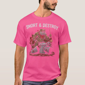 T-shirt Snort Destrot Funny Punk Chien Chien Chien Drummer