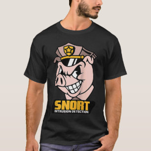 T-shirt Snort Intrusion Détection Cochon Cybersécurité Sec