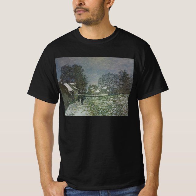 T-shirt Snow at Argenteuil par Claude Monet (Devant)