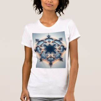 T-shirt Snow Blossom Mandala — Icy Fractal Petals in Winte