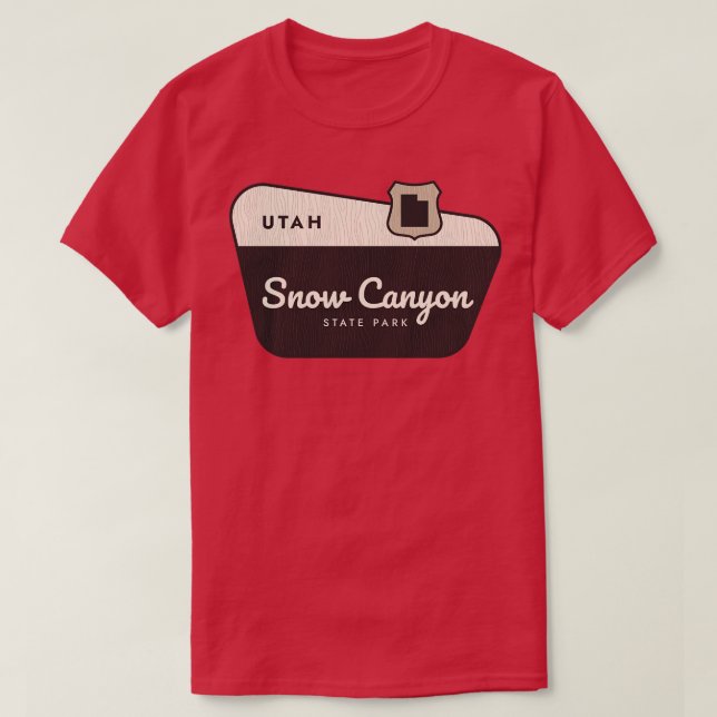 T-shirt Snow Canyon State Park Utah Affiche de bienvenue (Design devant)