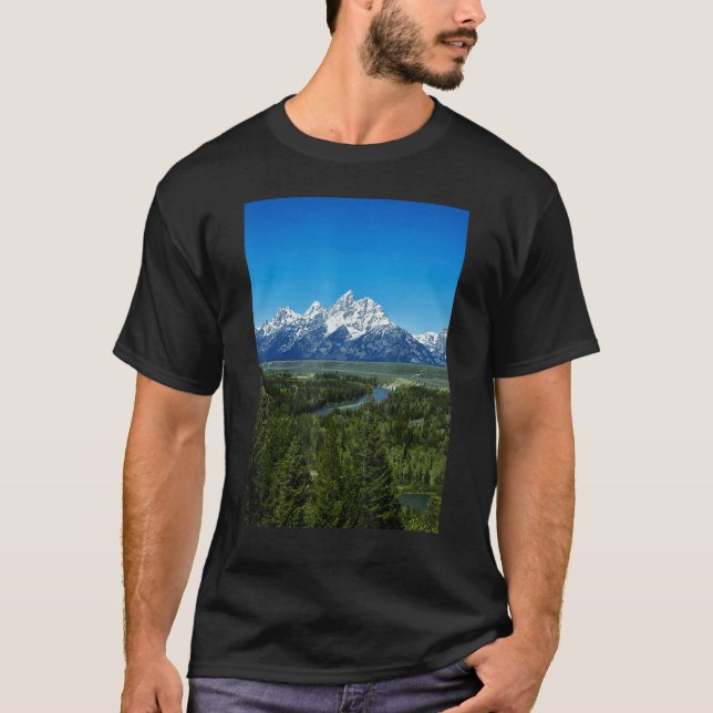 T-shirt Snow-covered mountains Grand Teton National Park W (Devant)
