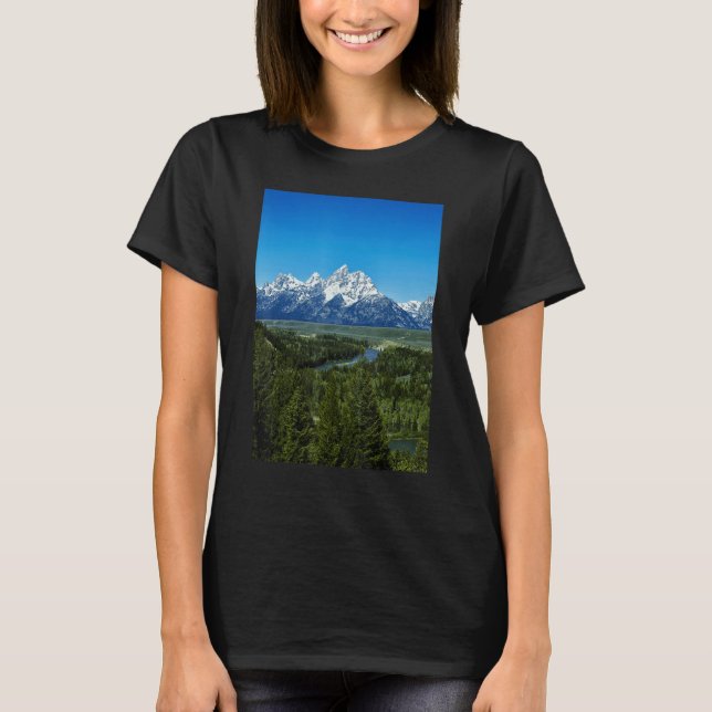 T-shirt Snow-covered mountains Grand Teton National Park W (Devant)