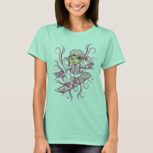 T-shirt Snow girl and camouflage