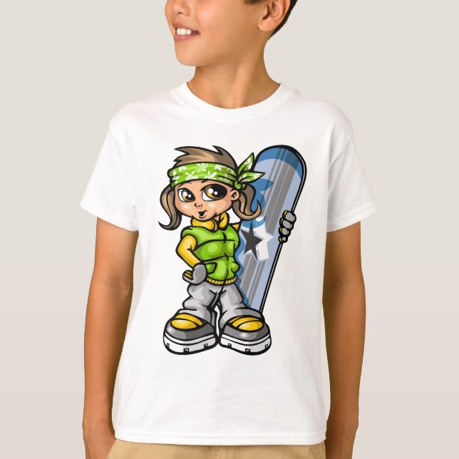 T-shirt snow girl posing (Devant)
