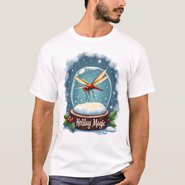T-shirt Snow Globe Dragonfly (Devant)