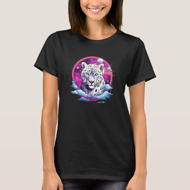 T-shirt Snow Leopard Wild Animal Snow Leopard Men Women Ki (Devant)