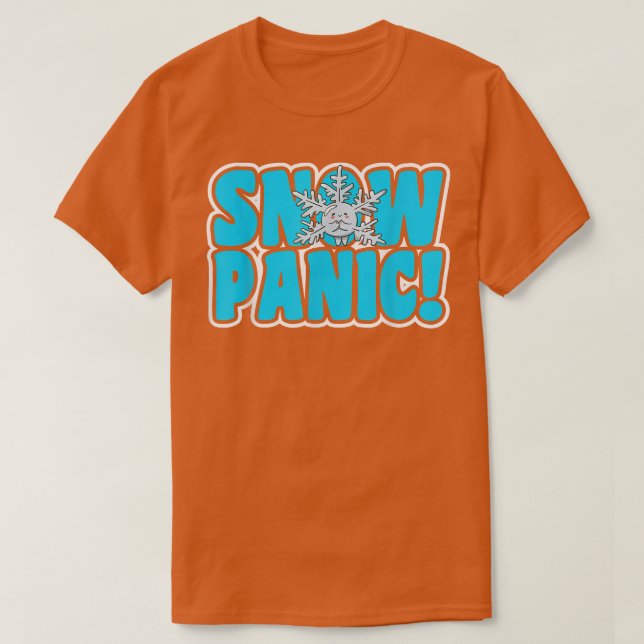 T-shirt SNOW PANIC Motif pour pilote de souffle de neige (Design devant)