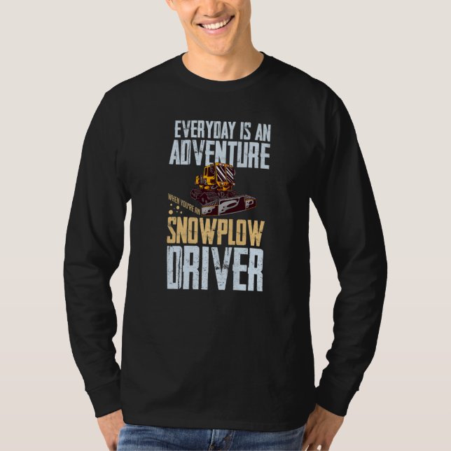 T-shirt Snow Plow Tractor Machine Truck Shovel Driver Snow (Devant)