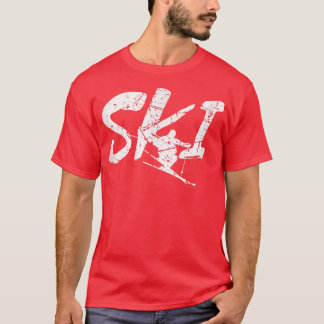 T-shirt Snow Ski Vacation Winter Skiing Skiers Men Women