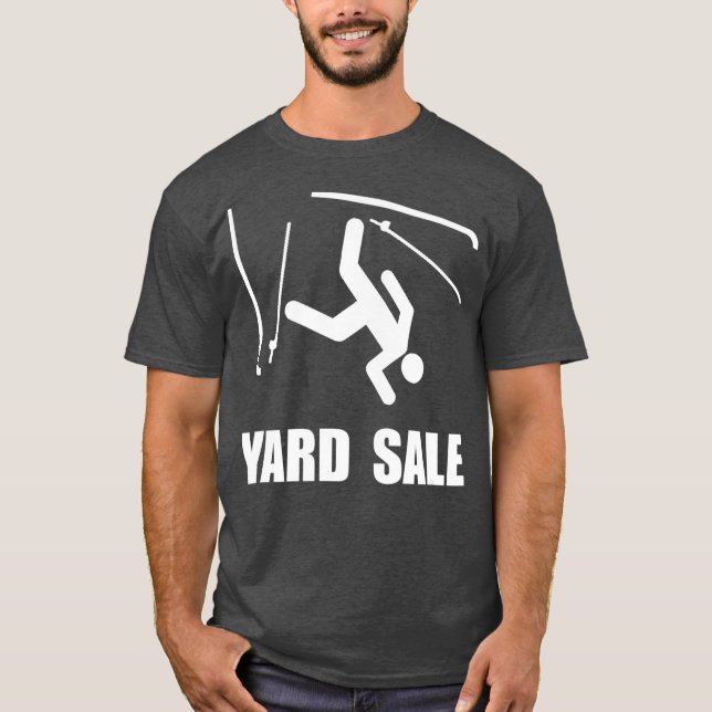 T-shirt Snow Ski Yard Sale Funny (Devant)