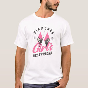 T-shirt Snow Skiing femmes Diamond Girl's Best Friend Win