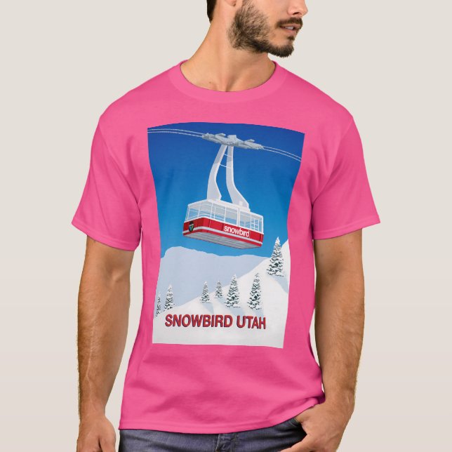 T-shirt Snowbird Ski Resort Baseball Sleeve (Devant)