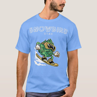 T-shirt Snowbird Utah Funny Snowboarding Beer Hops