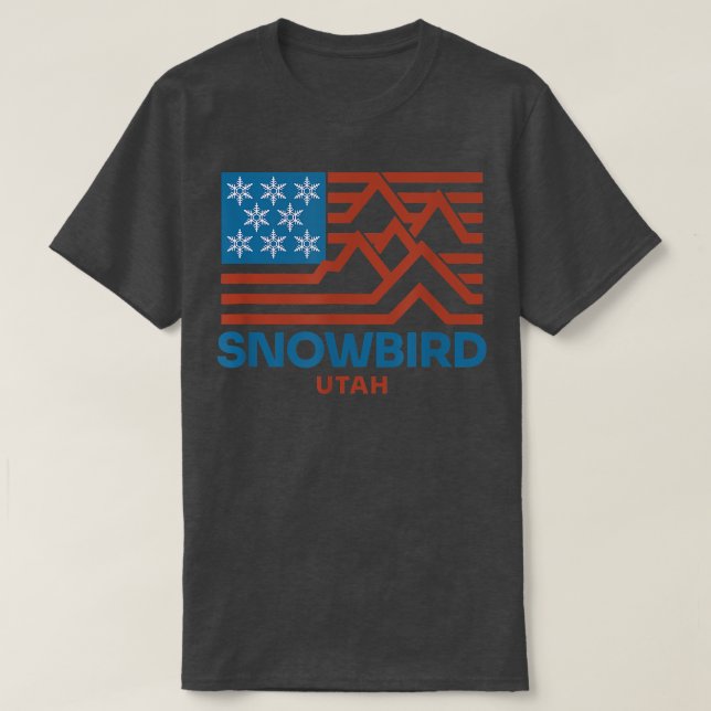 T-shirt Snowbird Utah Snow Mountain  (Design devant)