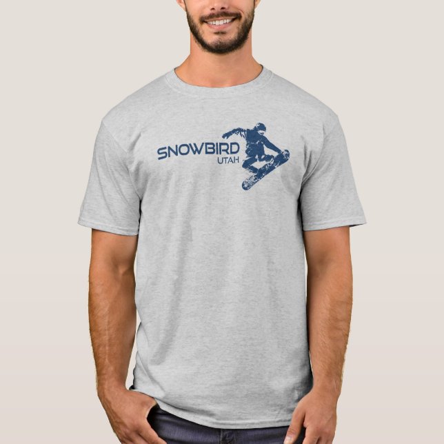 T-shirt Snowbird Utah Snowboardeur (Devant)